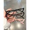 Vintage Cat Eye Glasses Women Fashion Semi Metal Rim Blue Light Blocking Optical Frames Trendy Brand Design Eyeglasses
