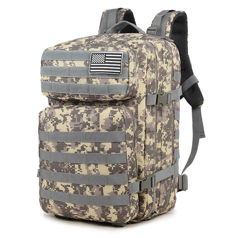 Large Capacity Backpack Mountaineering Sports Backpack Camouflage Backpack Camping Hiking Outdoor Mountaineering Bag