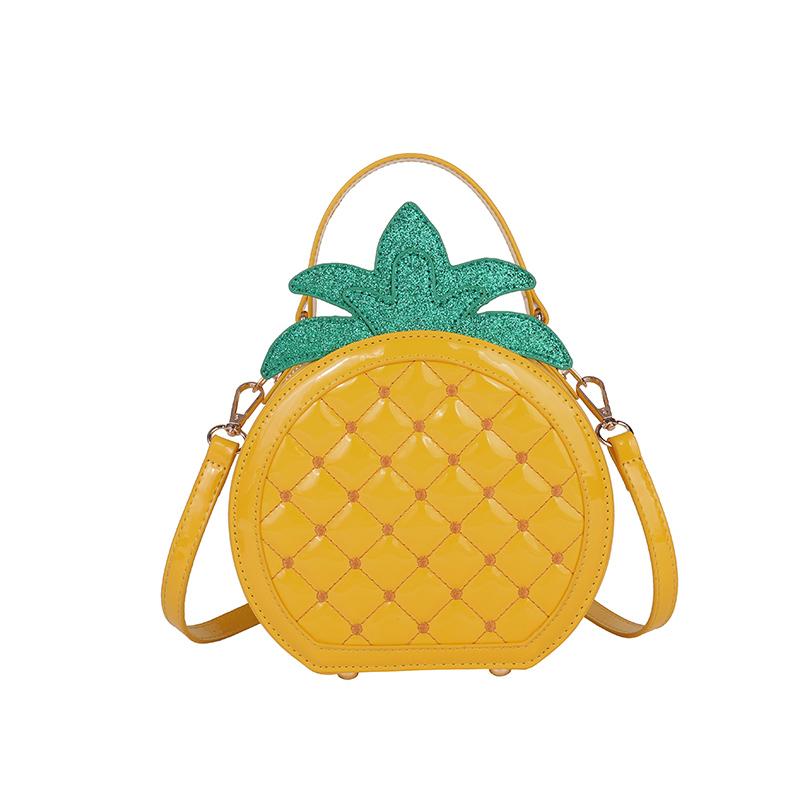 

Cute 3D Strawberry Pineapple Sweet Crossbody Bags Fashion Funny Novelty Youth Shoulder Bags Kids Mini Woven Fruit Shaped Handbag жовтий