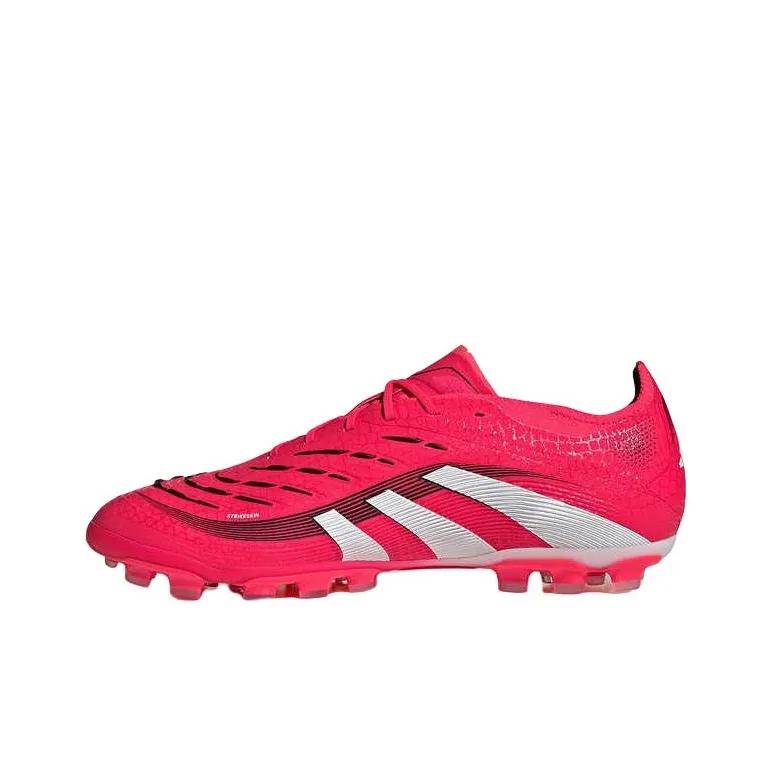 Adidas PREDATOR ELITE AG Gummi Kurze Stollen Rutschfest Abriebfest Fußballschuhe Unisex Rot Weiß Sneaker ID3839