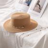 Summer Straw Sun Hat for Women - Faux Pearl Decorated, Stylish Protection for Face and Neck, Perfect for Outdoor Activities