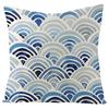 New Blue Geometric Linen Pillowcase Home Sofa Pillowcase