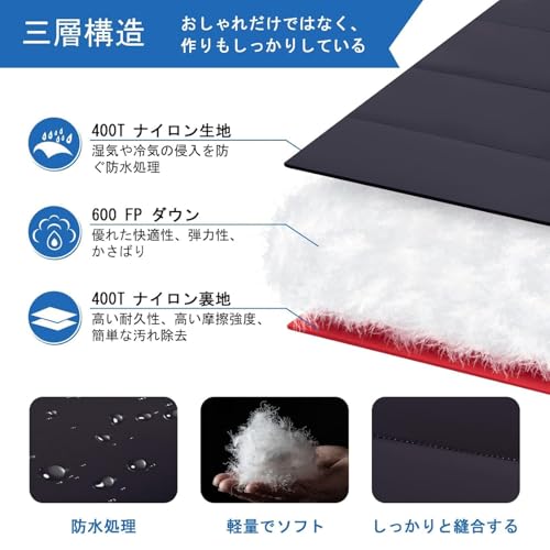 QEZER Winter Down Sleeping Bag, Envelope-Style, Lightweight, Premium Down Fill, 800g-1500g Fill, 400T Water-Repellent, Compact, Fully Openable, Leg Op