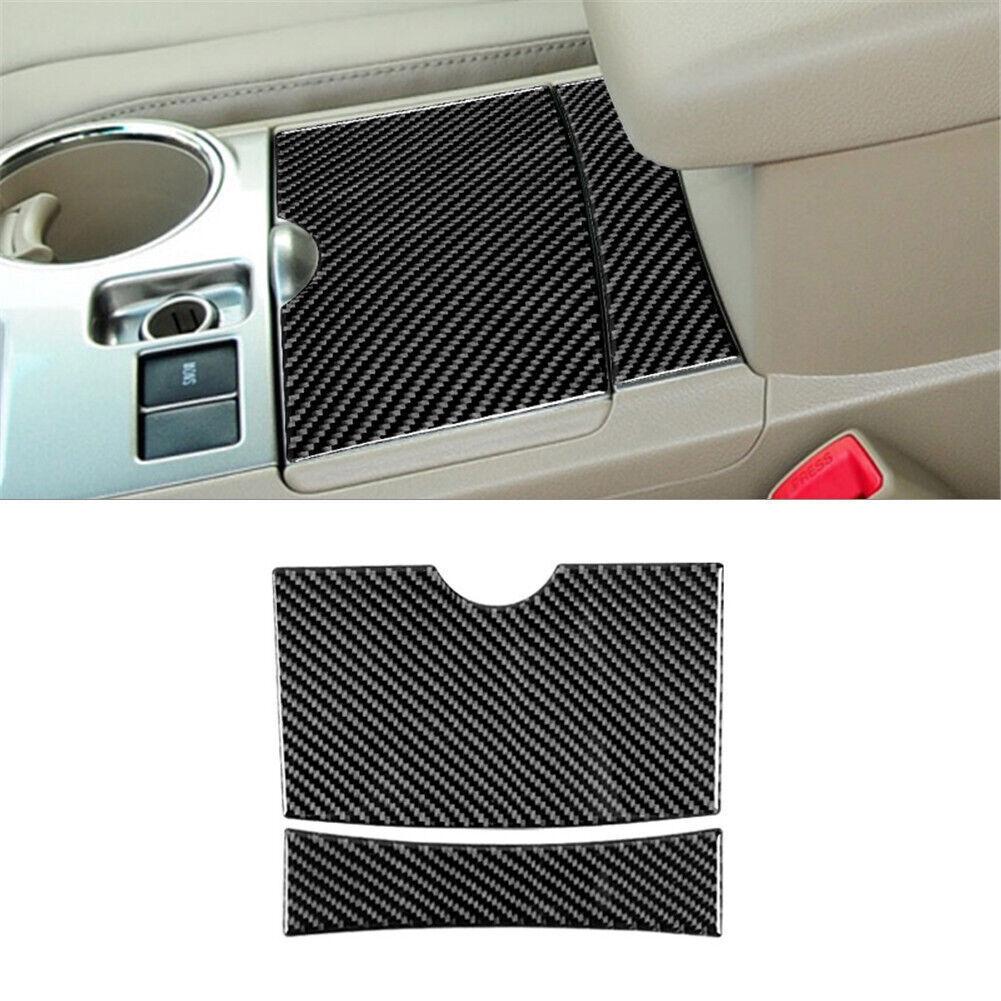 For Toyota Highlander 2008-2013 Carbon Fiber Interior Floor Console Cover Trim