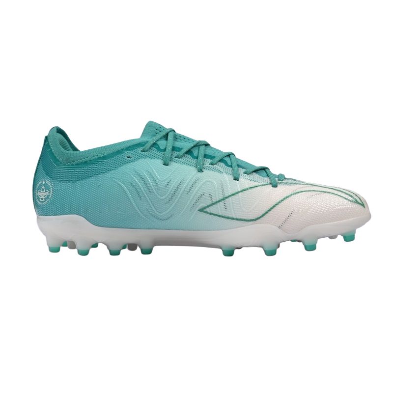 Li Ning MG Multi Ground Artificial Turf Cushioning Slip Resistant Abrasion Resistant Soccer Shoes Men's White Green YSFU039-22