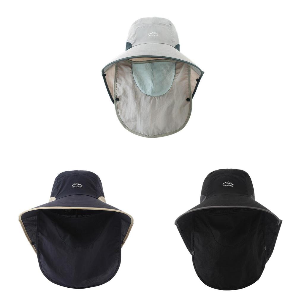 Summer Bucket Hat With Sunshade And Breathable Polyester Material For Men Outdoor Activities