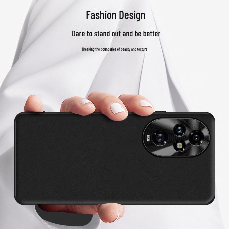 Honor 200 Liquid Leather Protective Case: Anti-Fall & Anti-Stain, One-Piece Design.