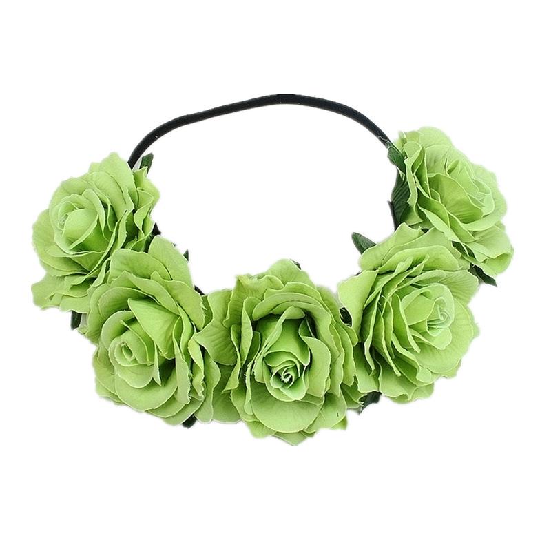 Halloween Rose Hair Band Hair Hoop Cosplay Costume Party Flannel Flowers Crown Headband Festival Hair Garland Wedding