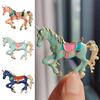 1/3Pcs Brooch Pin Vintage Enamel Horse Design Brooch Zinc Alloy Horse Ornament Christmas Costume Accessory
