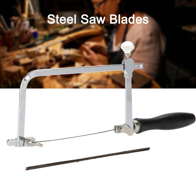 Adjustable Mini Hand Saw U Shape Jeweler's Sawbow Steel Hacksaw Spirals Saw Blade Kit DIY Hand Tool Jewelry Woodwork Craft Tools