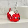 Soap Dish with Automatic Drainage Cute Cat Shape Design Easy Cleaning Soap Holder Soap Tray for Shower Bathroom