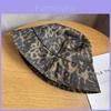 Vintage Leopard Print Fisherman Hat For Women Summer Sun Protection Casual Streetwear