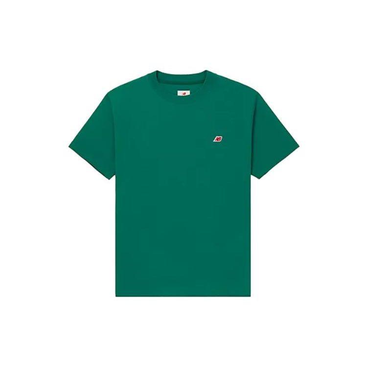 New Balance Made In USA Series T Shirts Unisex Green Crew Neck Moderate Straight Fit MT21543ECS