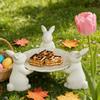 Easter Rabbit Tray Mould Silicone Cute 3D Fruit Plates Easter Bunny Tray Mold Resin Crafts For Thanksgiving Holiday Party Office