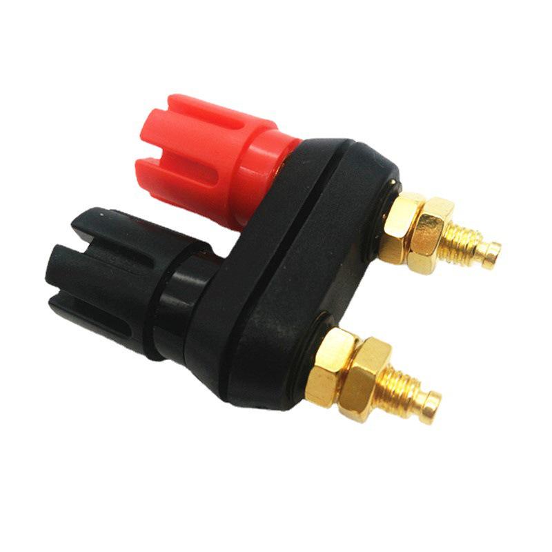 Vergoldete Doppelte Bananenstecker-Lautsprecherklemme - Rot & Schwarz