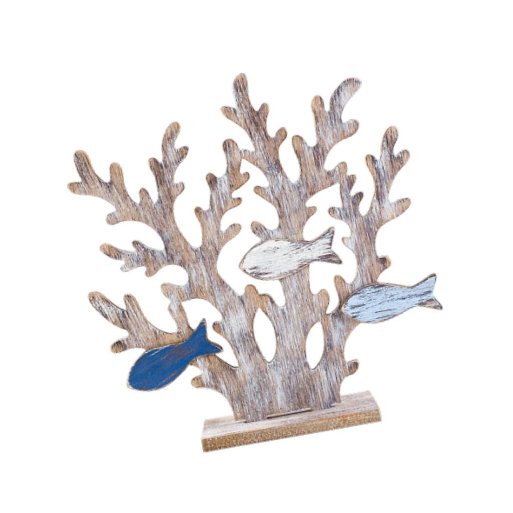 Mediterranean Gift for Home Decor Coral Statue for Fireplace Office Cabinet