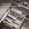 304 Stainless Steel Extendable In-Cabinet Dish Rack