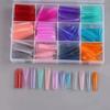 Colored Full Nail Form Reusable Crystal Extended Nail Ins Nails Tips  For Woman