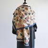 Japanese and Korean cherry blossom flower print sweet and fresh ladies imitation cashmere warm scarf cream sweet girl shawl