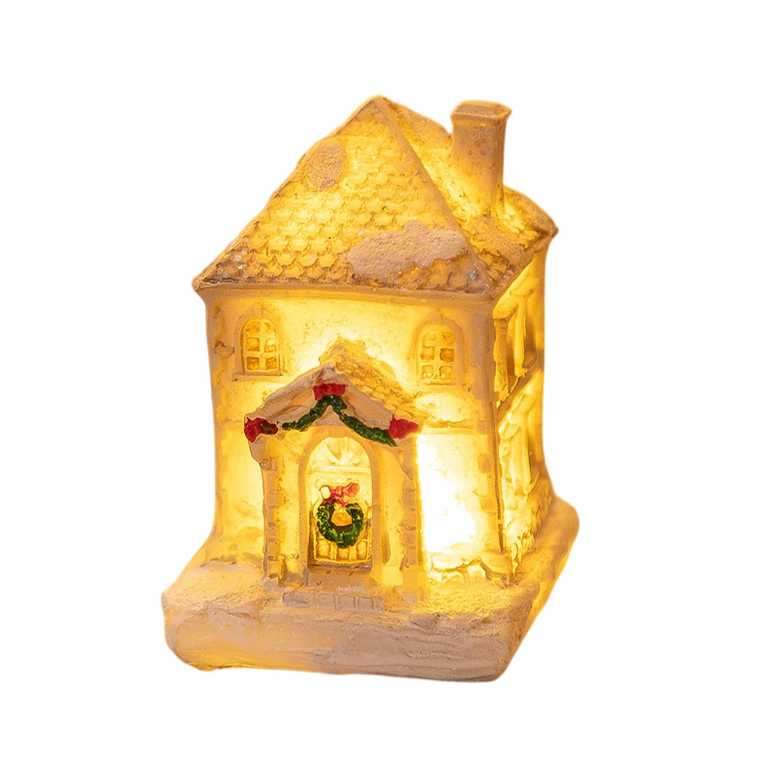 

Christmas Village LED Lighted Village Houses,Christmas Village Collection Indoor Room Decor Collectible Buildings One Size