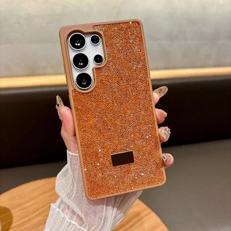 Luxury Sparkle Glitter Diamond Case for Samsung Galaxy S26 S25 S24 S23 Plus Ultra Rhinestone Shockproof Hard Back Protect Cover