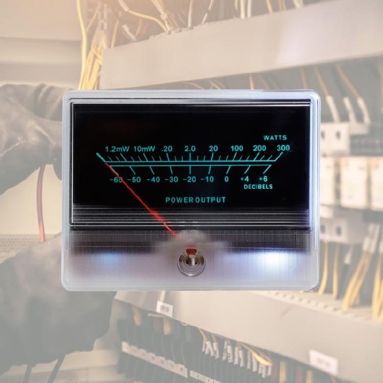 High Precision DB VU Meter Power Discharge Mechanical Flat Meter with Backlights