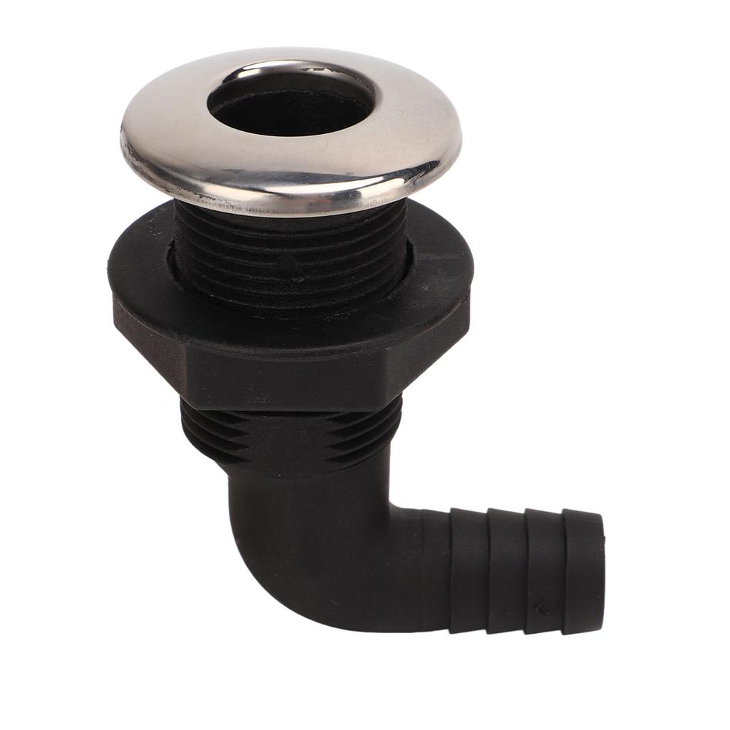 3 4in Marine Elbow Outlet Nylon Hull Hose Connector Marine Hardware Accessories Black