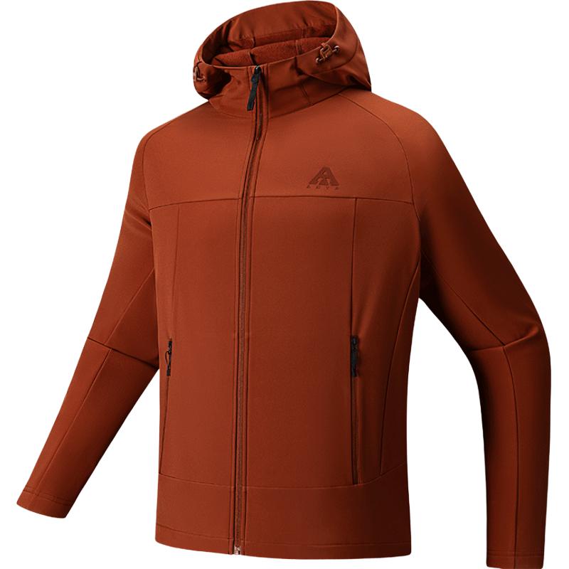 Anta Earth Shell 3.0 Outdoor Series Sports Casual Minimalist Solid Color Hooded Fleece Jacket Men Jackets 952536609-2