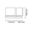 Nástěnné svítidlo - Gardenya - Nerezové - GU10 35W - Rozměry 110x105x160mm - IP44