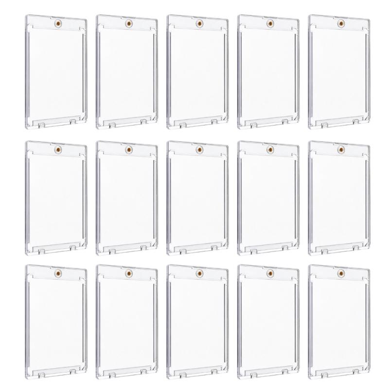 15 Count ABS Magnetic Card Protectors Perfect For Collectible And Game Item conservation