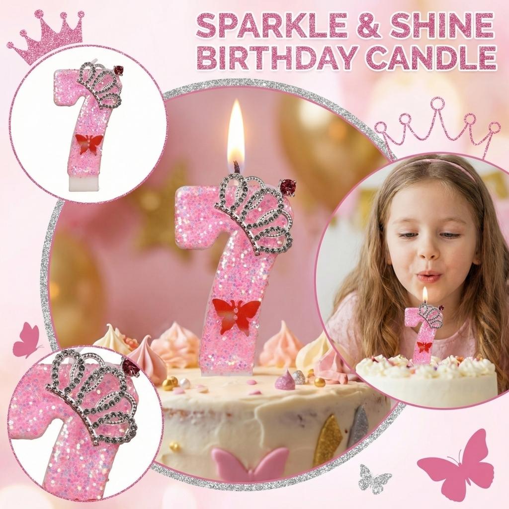 Fashion Cartoon Creative Birthday Candles Party Digital Candles