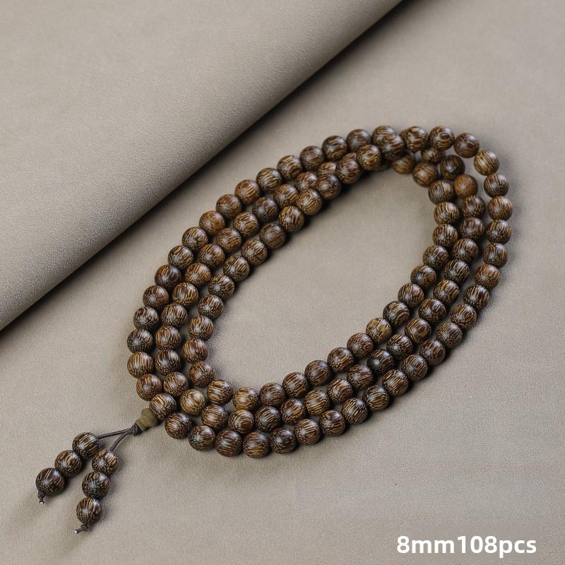 Nha Trang Bai Qinan Agarwood 20 Bracelet, Submerged Old Material Wenwan Men's and Women's Single Circle Buddha Beads, Bracelet