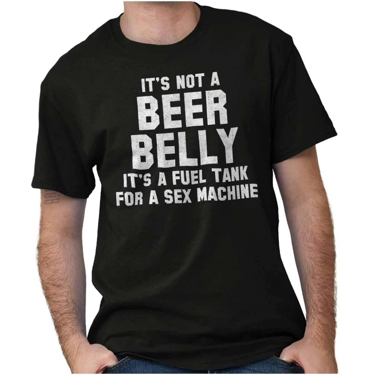 Funny Beer Belly Drinker Lover Drinking Gift Mens Casual Crewneck T Shirts Tees S
