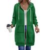 Fashionable Women Hoodie Jacket Loose Fit Long Sleeve Casual Zipper