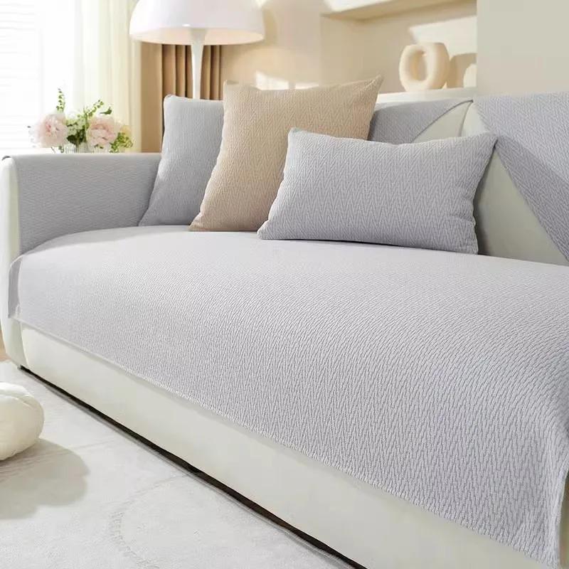 

Чехлы для диванов All Seasons Anti Cat Scratch Universal, однотонные чехлы для диванов из шенилла, противоскользящие текстурированные подушки для диванов в гостиную 70x70