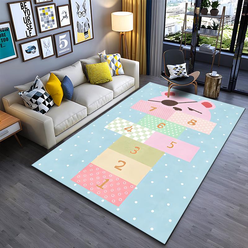 

Cute Panda Hopscotch Rug for Kids Suitable for use as an anti-slip game mat for living room and bedroom sofas 40x60cm( 15x23in )