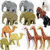 Pachet Figurine Animale MOC - Fermă & Grădină Zoologică Include Căprioară Pătată Elefant Girafă Orangutan Jucărie Creativă