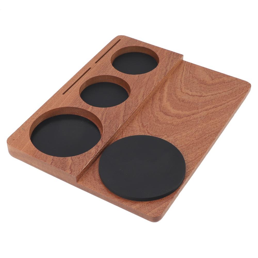 Anti-Slip Pads Wooden Tamping Mat Slip Proof Espresso Tamping Mat Tamper Holder For Espresso