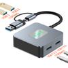 USB 3.2 Hub 4 in 1 USB C Hub USB-C/USB-A auf 10Gbps USB 3.2 Mini 4 Port USB Hub USB Typ C Multiport-Adapter Computerzubehör
