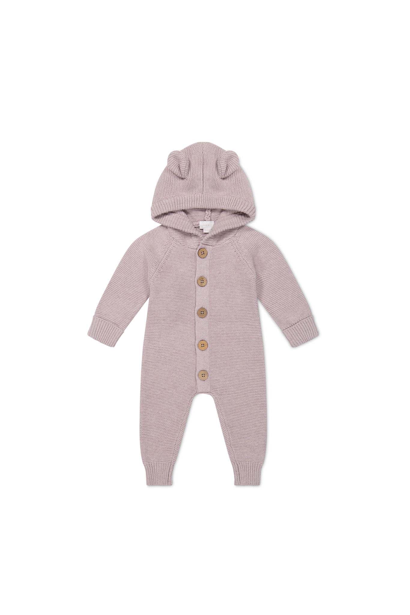 

Bear Ear Knit Coverall JBNO245048 Baby LAV 50 [Jamie Kay]