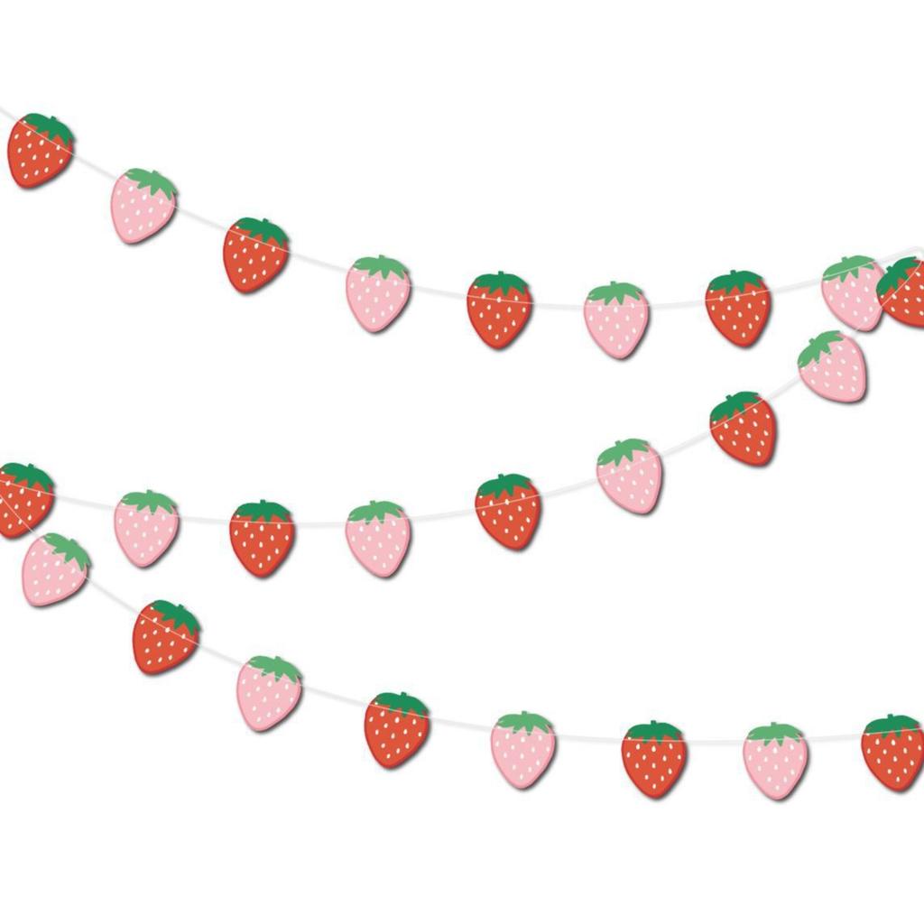 1PC New Fruit Strawberry Pineapple Paper Skewers Hawaiian Decoration Garland Children's Day Birthday Party Background Setup