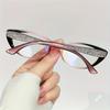Stylish Cat Eye Glitter Reading Glasses Blue Light Blocking Lightweight Flexible Spring Hinge Myopia Glasses For Adult