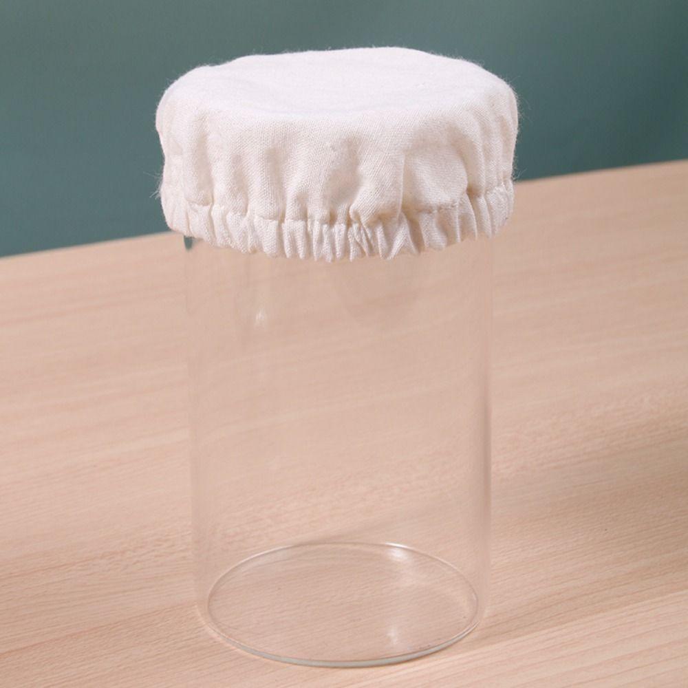 10Pcs Elastic Cloth Sourdough Fermentation Jar Lid Reusable Dust Cover Fabric Lids  Cheese Making