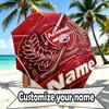 Custom Name Personalized Arsenal F.C Print Umbrella, Auto Open Close, 8‑Rib Sturdy Frame, Commute Camping Hiking Use, Birthday Gift