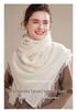 Women's 100% Pure Cashmere Scarf - 2024 Autumn/Winter Korean Style Tassel Knitted Shawl