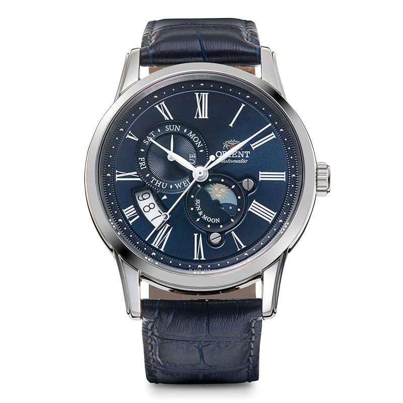 

[ORIENT]ORIENT SUN&MOON sun and moon automatic watch mechanical automatic Comes with domestic manufacturer warranty classic RN-AK0004L men s navy