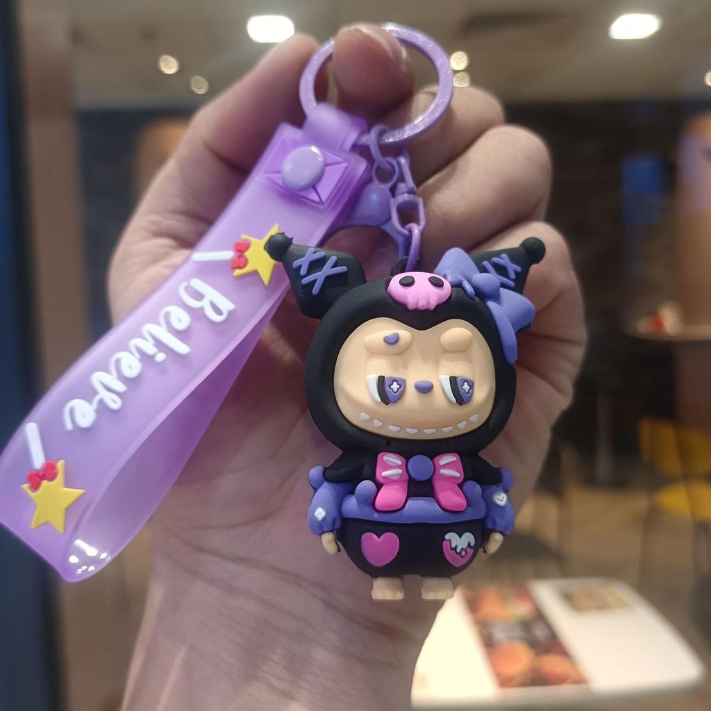 Buck Tooth Sheep Keychain Cute Cartoon Doll Schoolbag Pendant Car Key Chain Gift