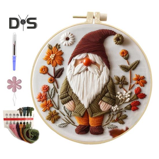 

Набор для вышивания на Хэллоуин Набор для вышивки крестом своими руками с пяльцами для вышивания Ручная вышивка для начинающих Поделки гномов для начинающих Взрослые A