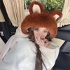 Autumn and winter warm fox ears plush hat female bear cute plush pullover hat wool knitted hat