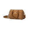 Jordan Monogramm Serie Schachbrett Kunstwildleder Eimer Boston Tasche Unisex Taschen Hellbraun JD2533091AD-001
